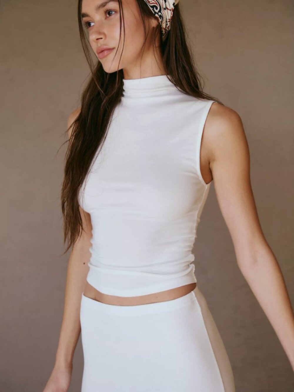 Free-est By Free People Women's Good Feels Skirt/Top Set In Neutral - L NWT - Picture 5 of 6